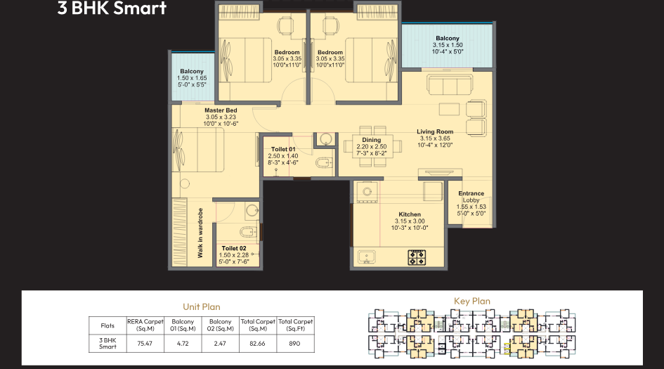 Goyal-My-Home-Floor-Plan-3-BHK-Smart
